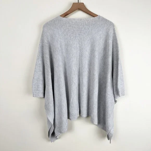 Lululemon Cashmere Tencel Divinity Scarf Poncho Ribbed Knit Cardigan Sweater - Picture 11 of 16